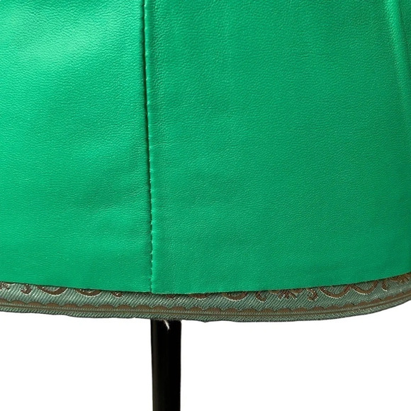 DROMe Green Lamb Leather Sleeveless Cutout Top XS | Italian Designer Luxury - Picture 12 of 16